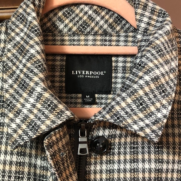 Liverpool Women's Plaid Blazer - Gray and Brown - Picture 14 of 16